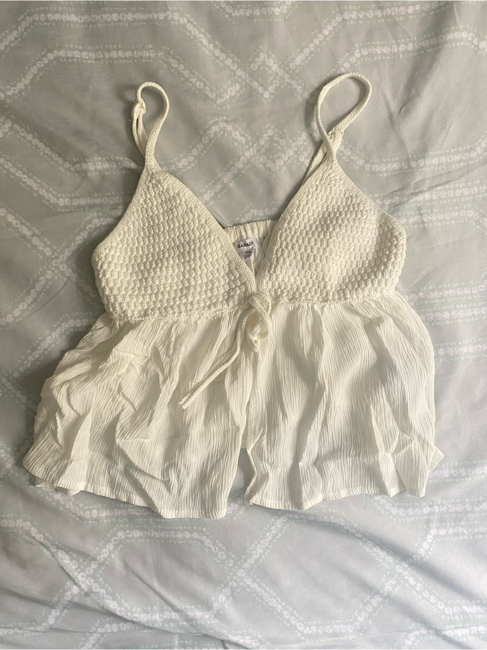 Garage Crochet Babydoll Top